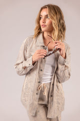 lightweight linen button down top women