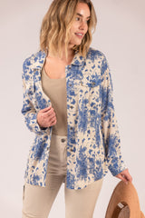 lightweight linen button down top women