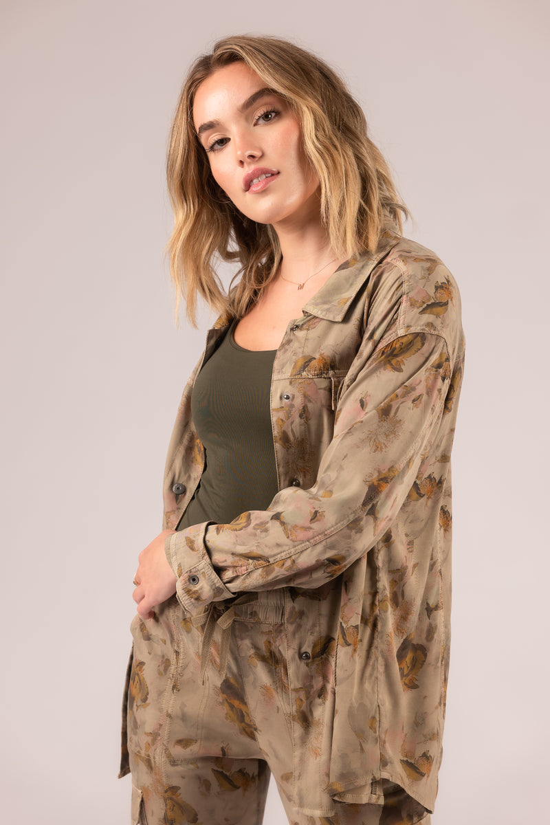 lightweight linen button down top women