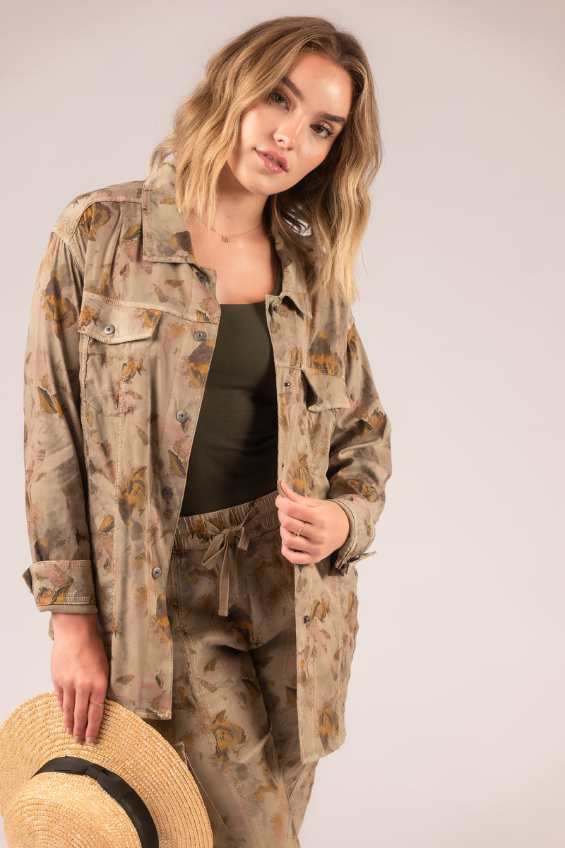 lightweight linen button down top women