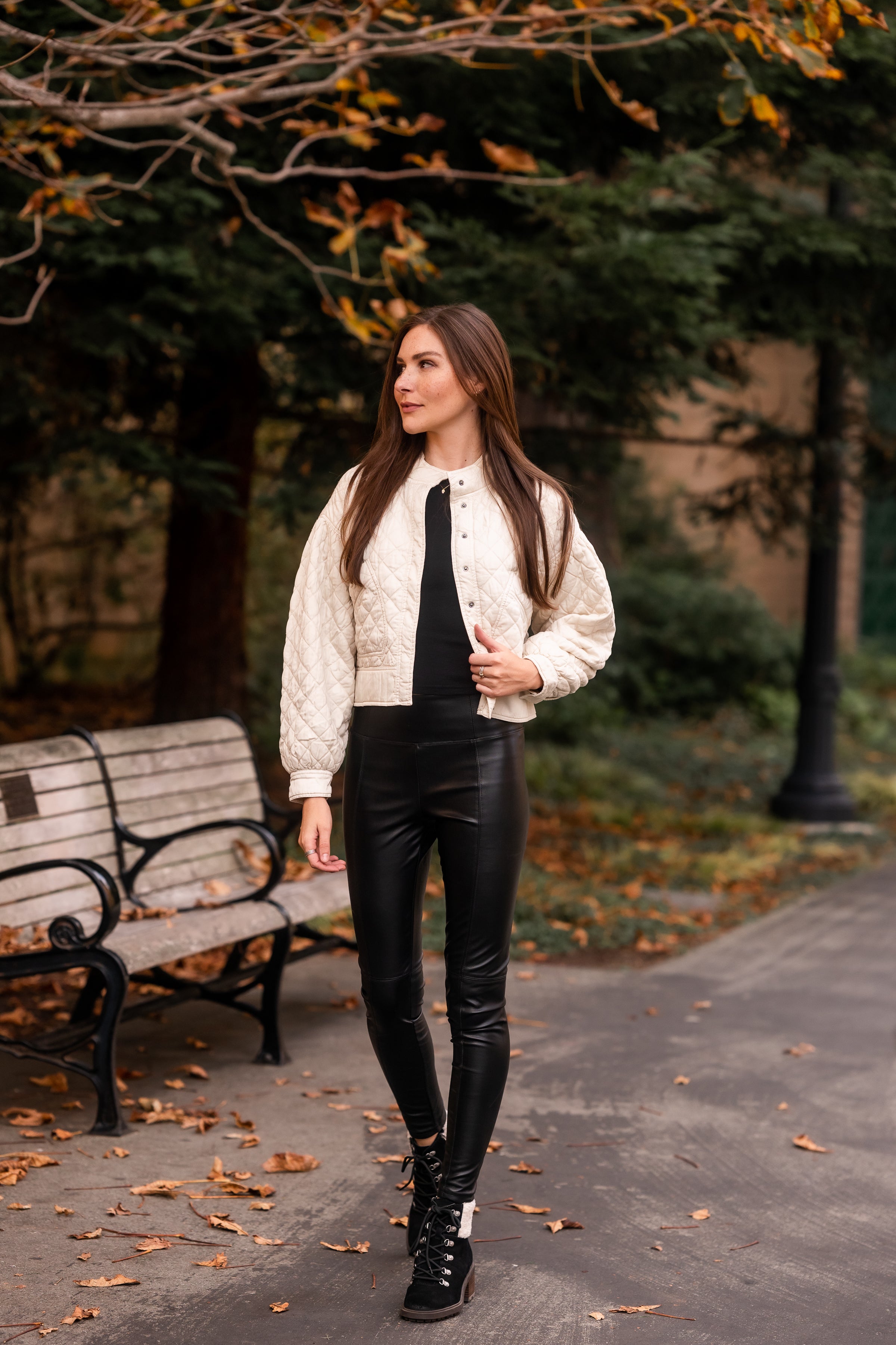 Stretch Vegan Leather Legging