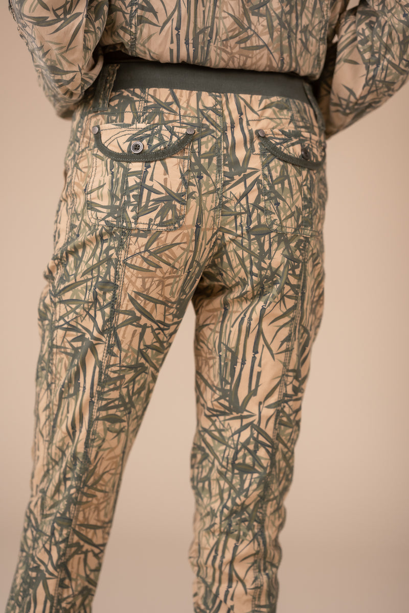 Printed Stretch Poplin Pant