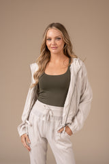  Solid Cupro Hoodie