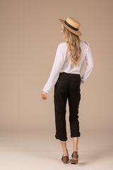  Solid Tencel Linen Beach Pant
