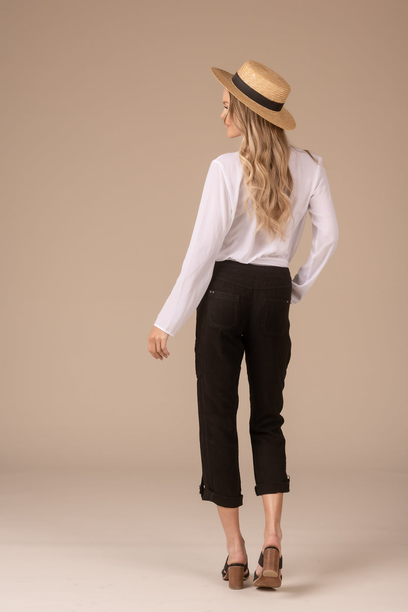  Solid Tencel Linen Beach Pant
