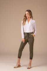Solid Stretch Poplin Jogger