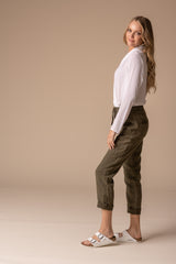  Solid Tencel Linen Beach Pant