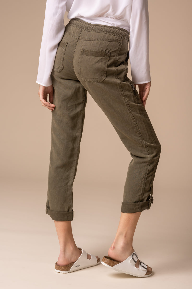  Solid Tencel Linen Beach Pant