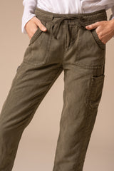  Solid Tencel Linen Beach Pant