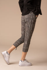 Printed Stretch Poplin Pant