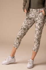 Printed Stretch Poplin Pant