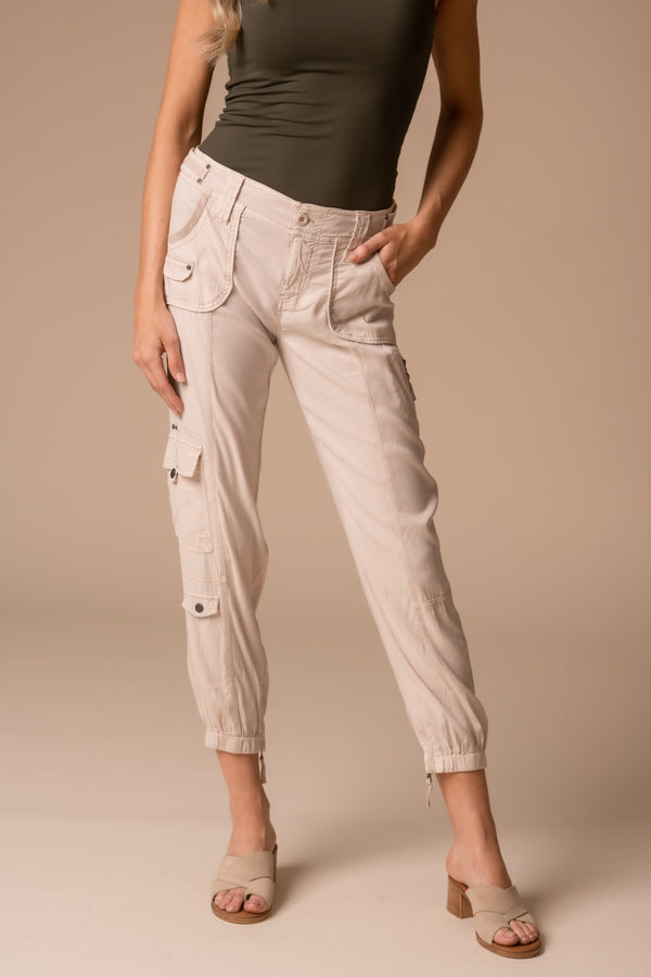 Solid Cupro Cargo Jogger
