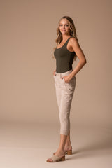 Solid Stretch Poplin Pant