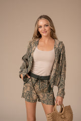  Printed Cupro Short