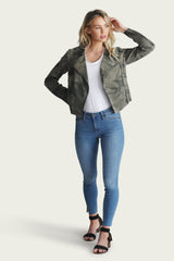 Zahara Scuba Suede Moto Jacket