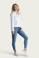 Aspen Linen Moto Jacket - Marrakech Clothing