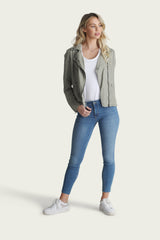 Aspen Linen Moto Jacket - Marrakech Clothing