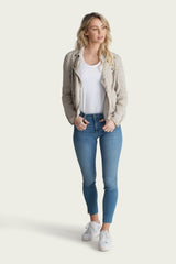 Aspen Linen Moto Jacket - Marrakech Clothing