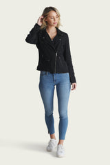 Aspen Linen Moto Jacket - Marrakech Clothing
