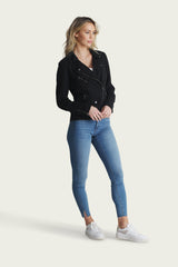 Aspen Linen Moto Jacket - Marrakech Clothing