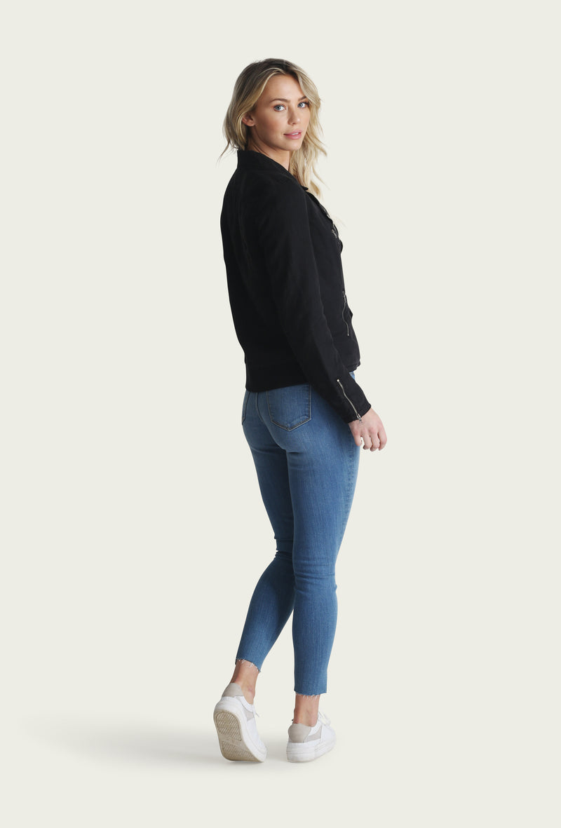 Aspen Linen Moto Jacket - Marrakech Clothing