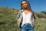 Aspen Linen Moto Jacket - Marrakech Clothing
