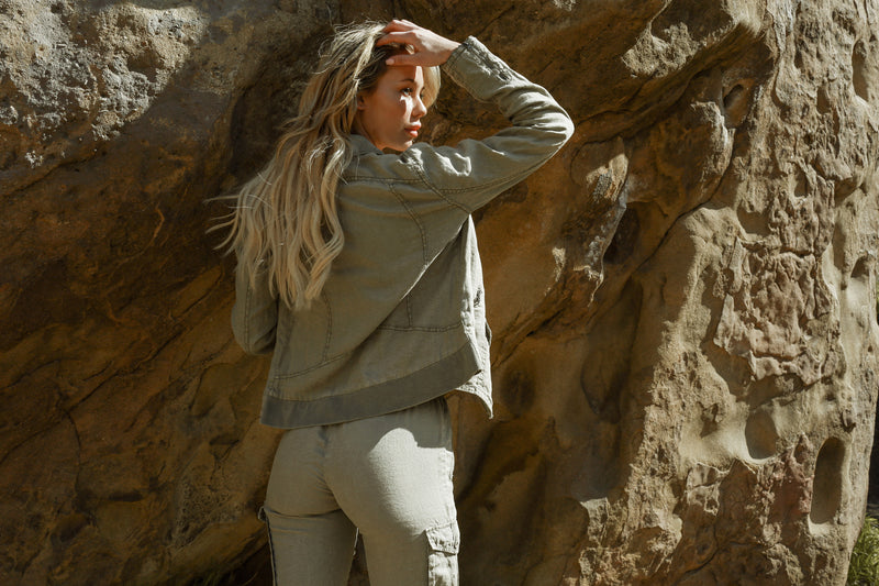 Aspen Linen Moto Jacket - Marrakech Clothing