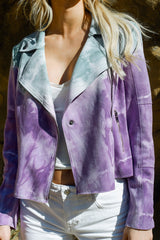 Zahara Scuba Suede Moto Jacket - Marrakech Clothing