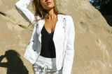 Aspen Linen Moto Jacket - Marrakech Clothing