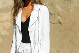 Aspen Linen Moto Jacket - Marrakech Clothing