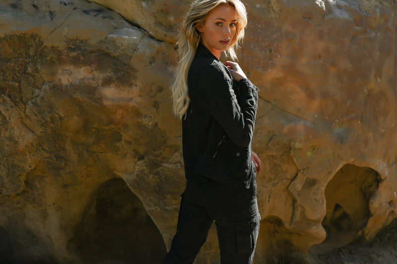Aspen Linen Moto Jacket - Marrakech Clothing