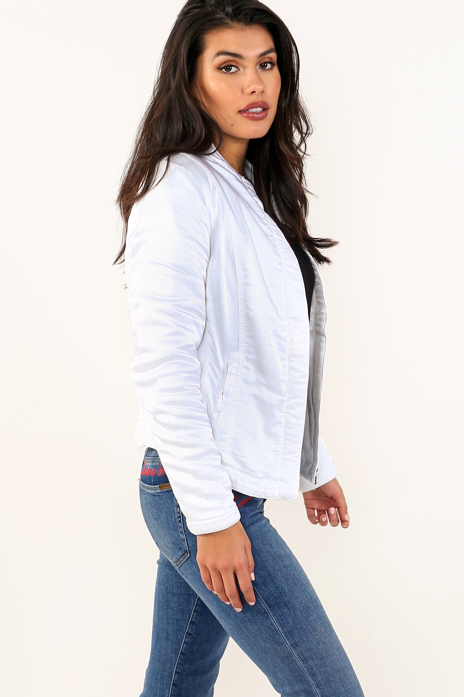  Lyocell Satin Quilted Jacket