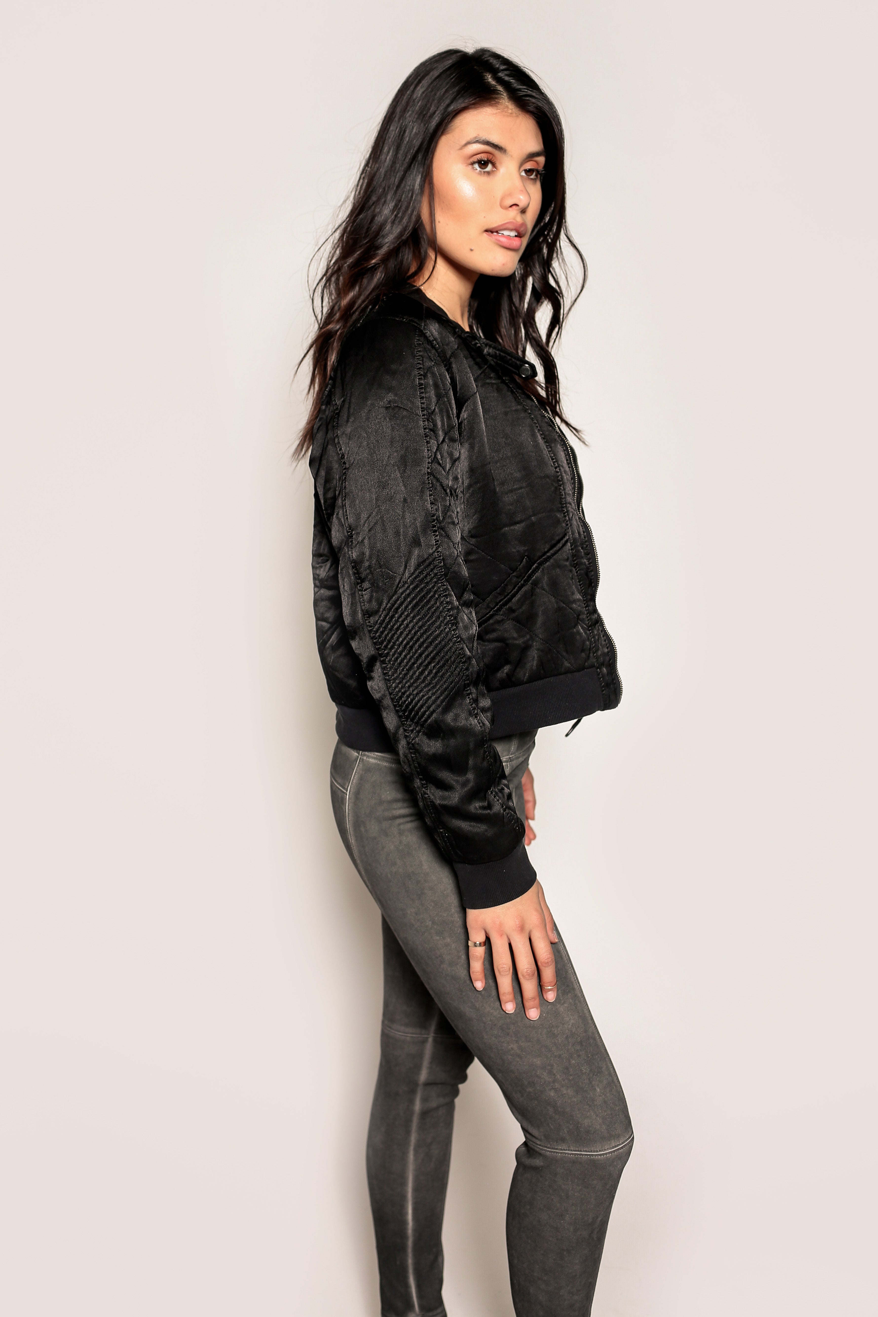 Maiya Quilted Sateen Jacket - Marrakech Clothing