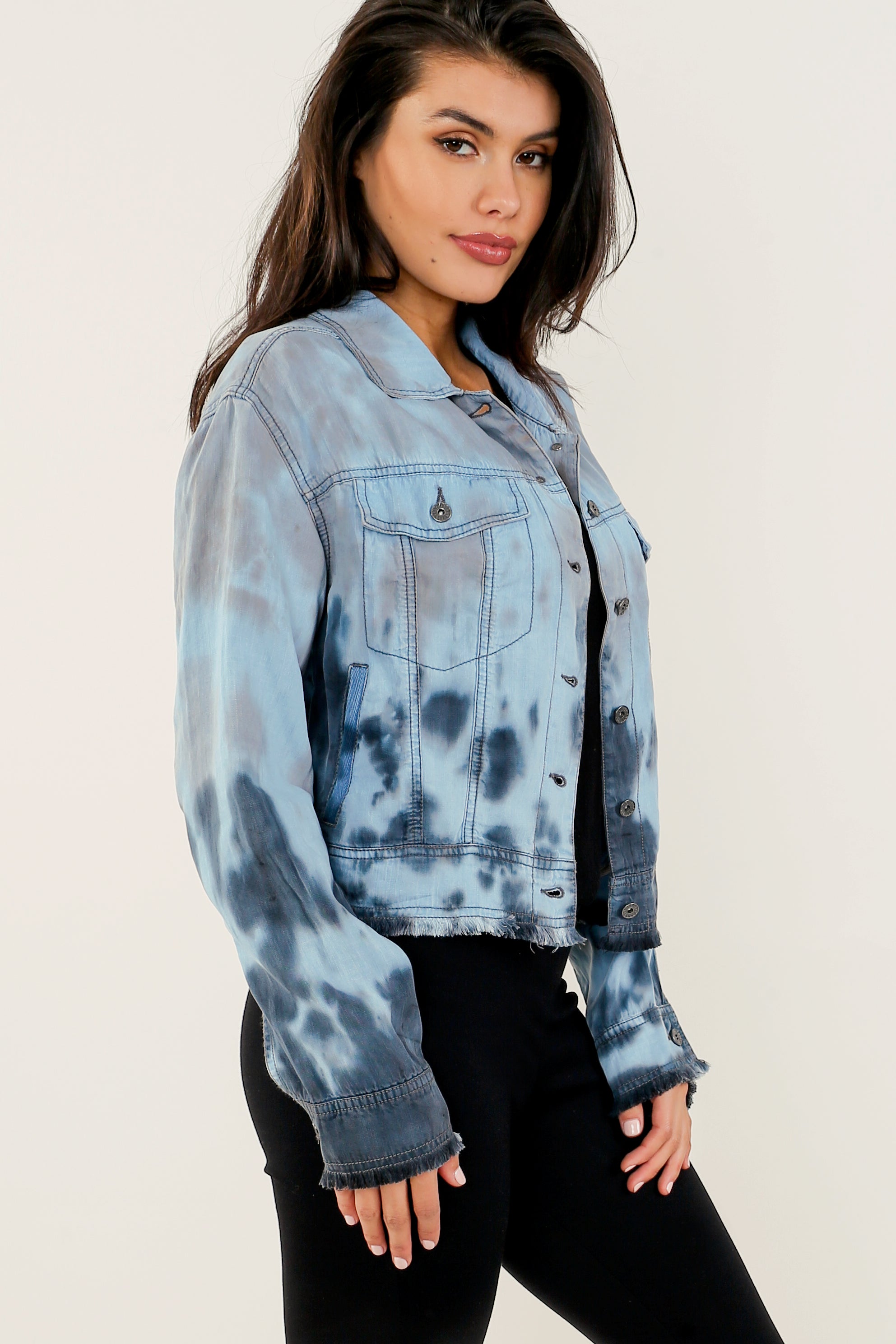 Tencel jean jacket top