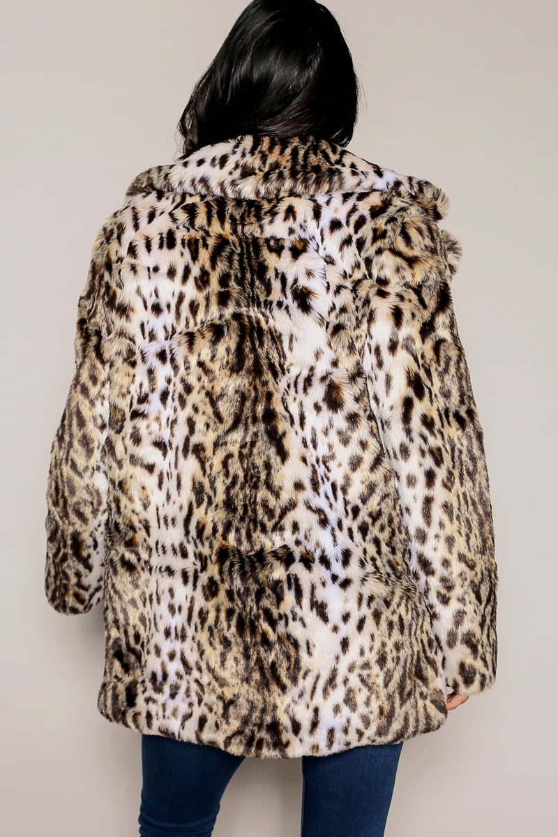 Mirabeau Leopard Faux Fur Coat - Marrakech Clothing