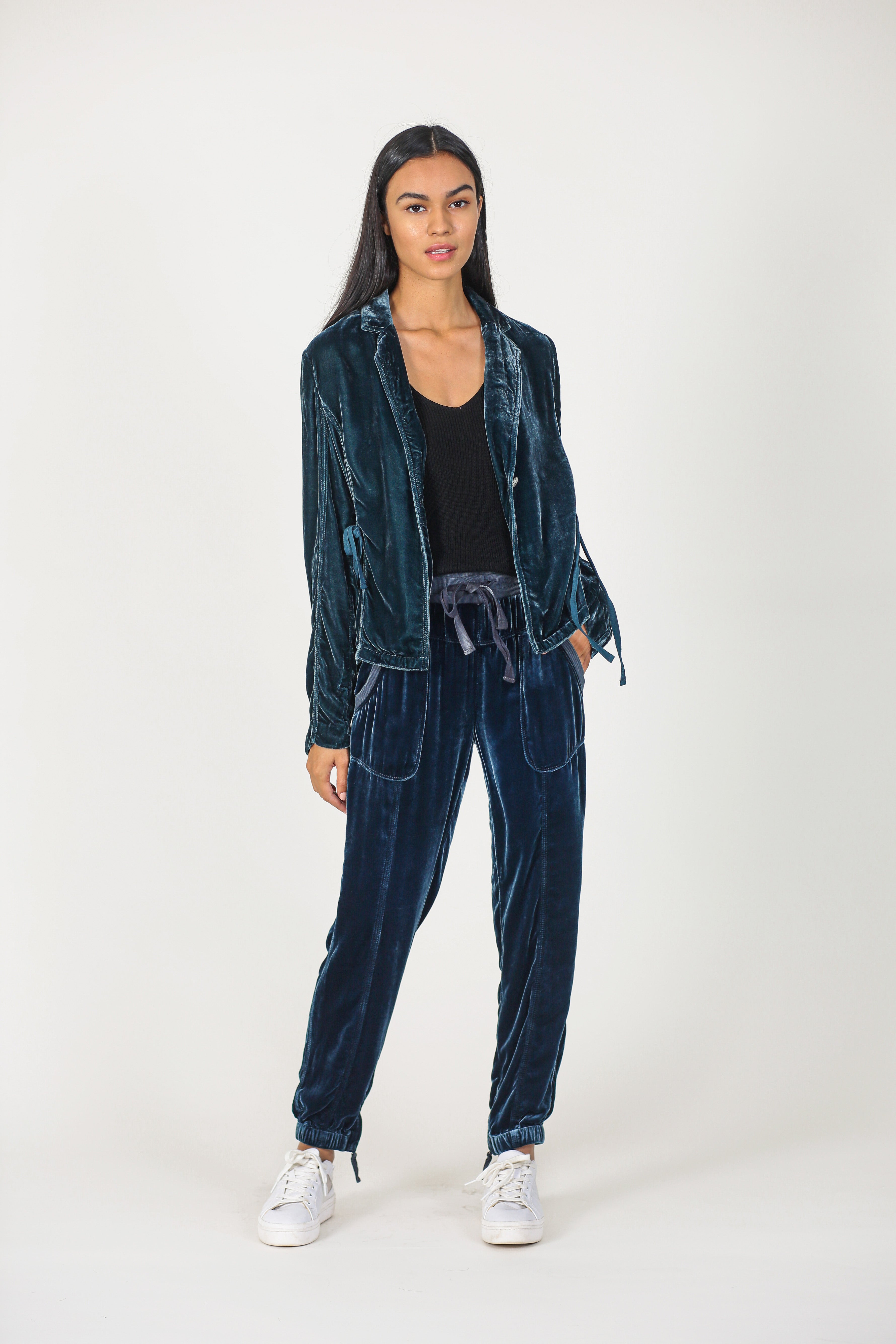 Velvet / Leather  Shirts women fashion, Velvet pants outfit, Fashion