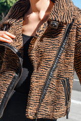 Vera Sherpa Moto Jacket - Marrakech Clothing
