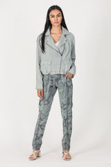  Linen Moto Jacket