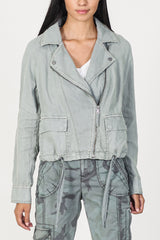  Linen Moto Jacket
