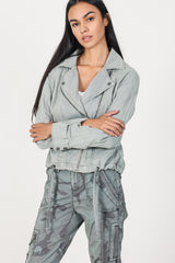  Linen Moto Jacket