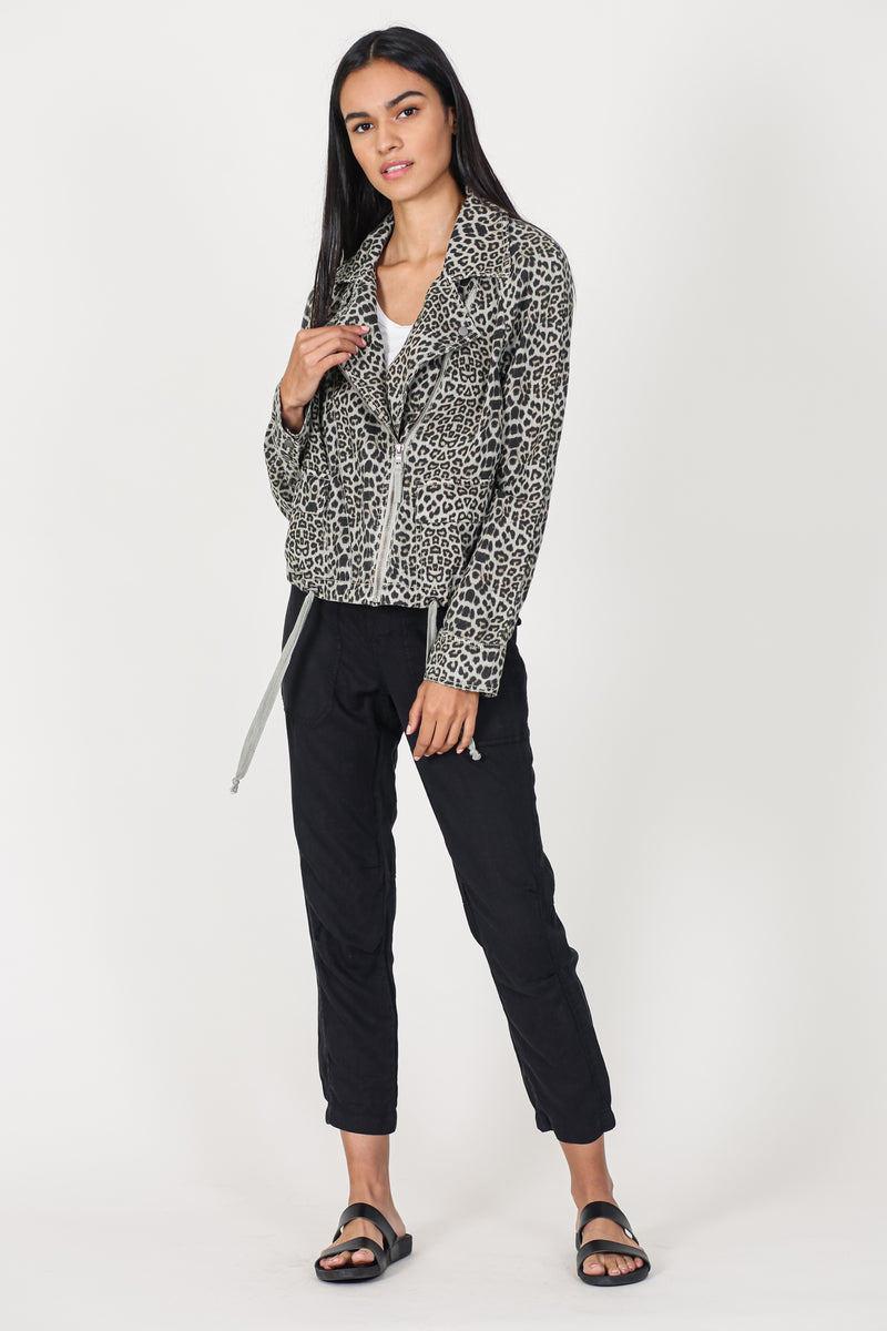  Linen Moto Jacket