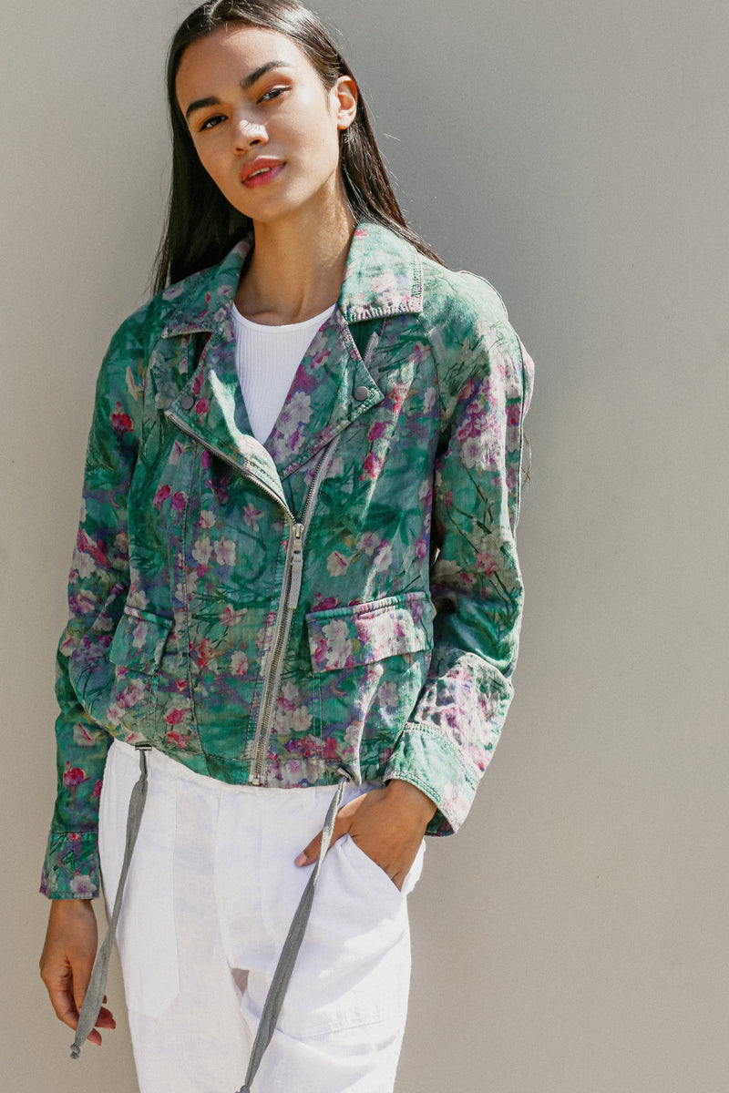  Linen Moto Jacket