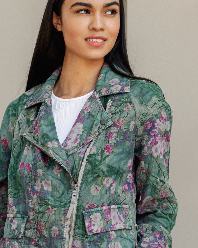  Linen Moto Jacket
