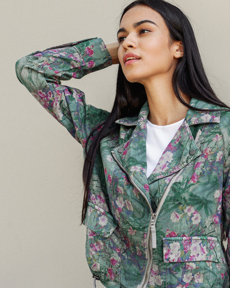  Linen Moto Jacket