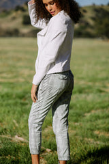 Stretch Poplin Zipper Jogger Pant