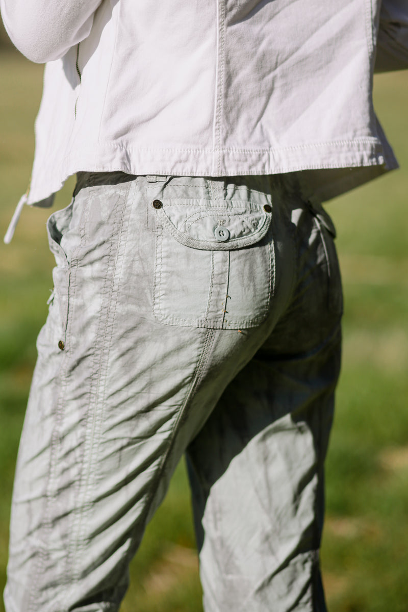 Stretch Poplin Zipper Jogger Pant