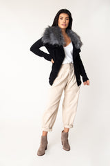 Kym Cord Fur Wrap Jacket - Marrakech Clothing