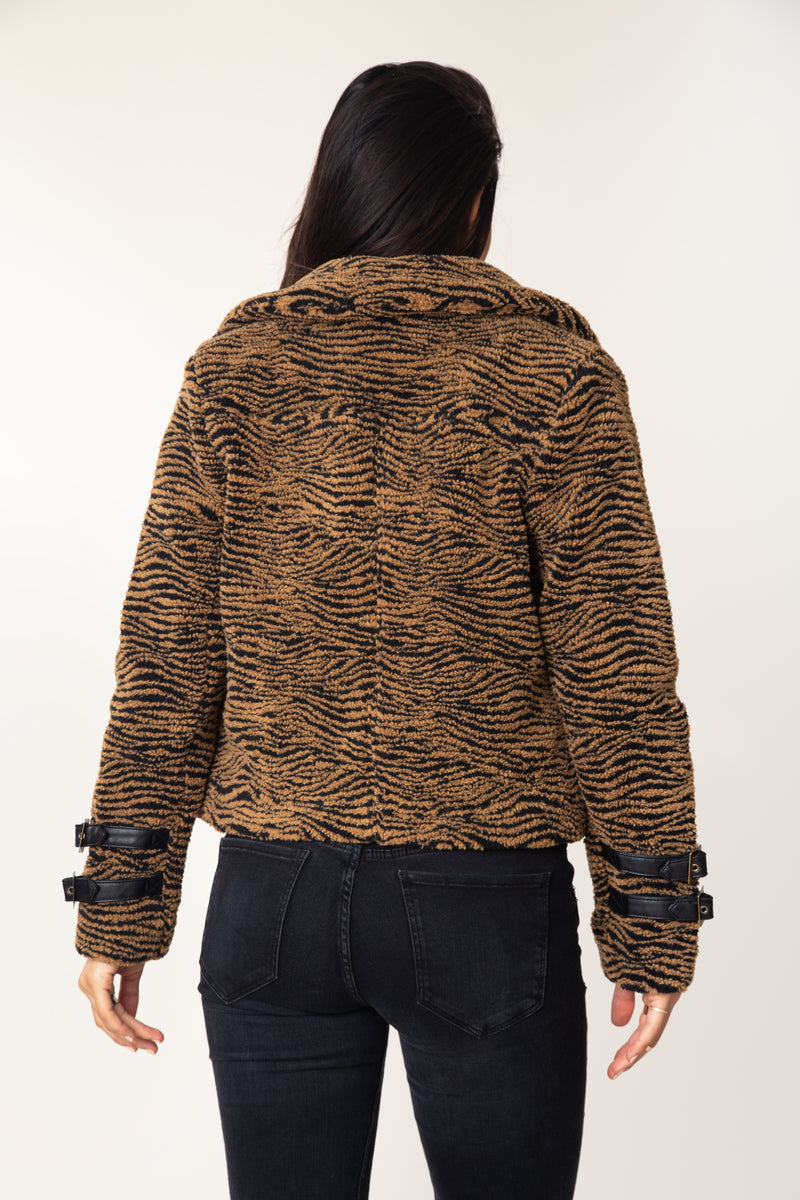 Vera Sherpa Moto Jacket - Marrakech Clothing