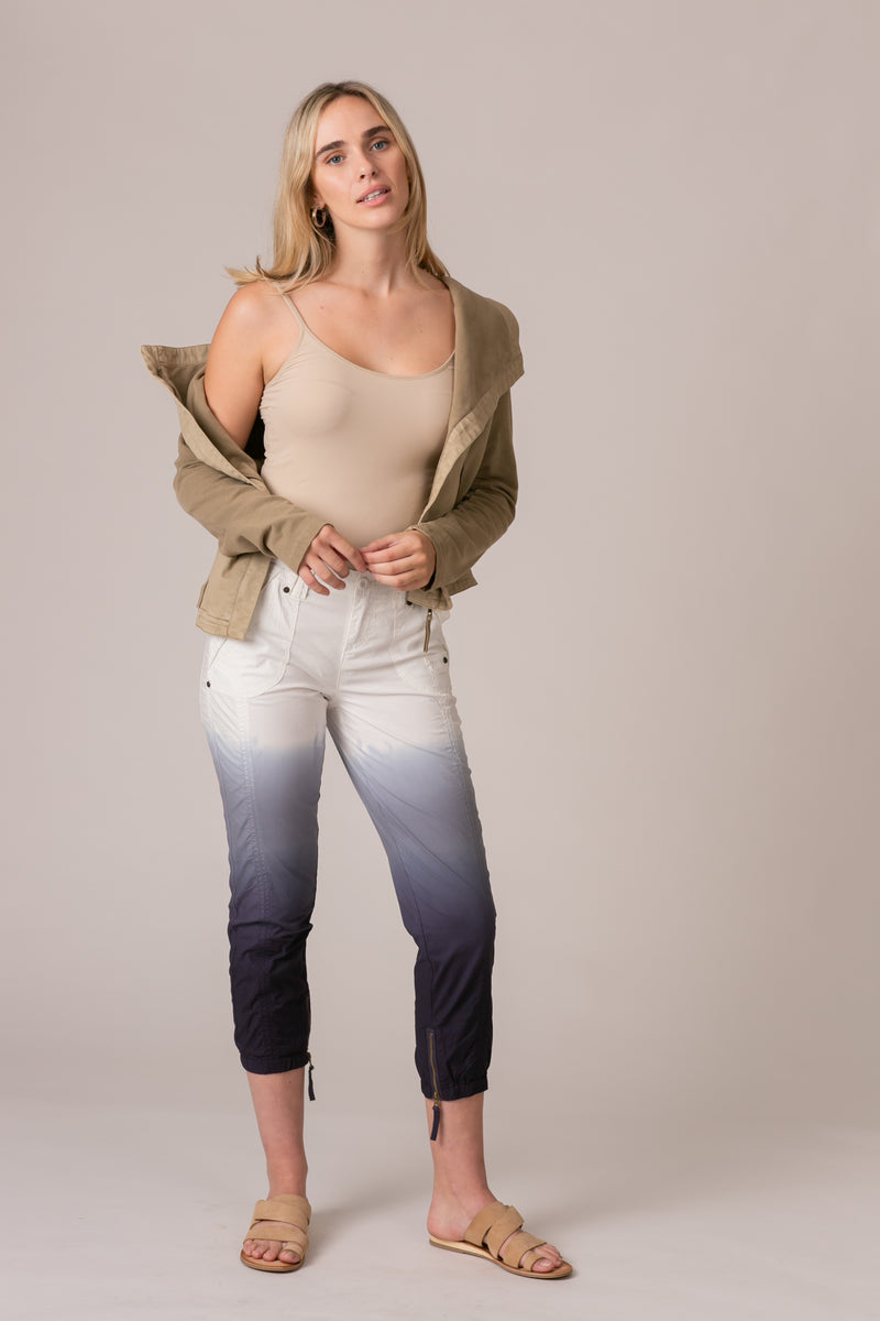 Stretch Poplin Zipper Jogger Pant