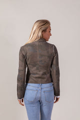 Zahara Scuba Suede Moto Jacket